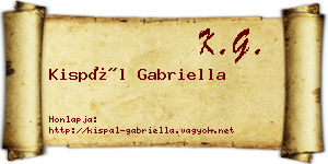 Kispál Gabriella névjegykártya