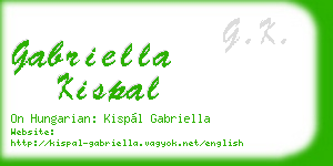 gabriella kispal business card